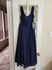 NWT Lulus Conway Navy Blue Halter Midi Dress Size Small