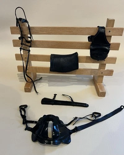 Marx Johnny West Original Black Cavalry Saddle Set Comanche Horse