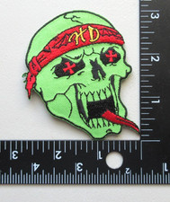   EVIL SCARY GREEN SKULL HD MOTORCYCLES BIKERS VEST JACKET EMBROIDERED PATCH