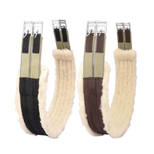 Fleece Padded Horse Girth 48" Brown Soft Fur Comfort 32–56" Range – SIE EQUESTRI