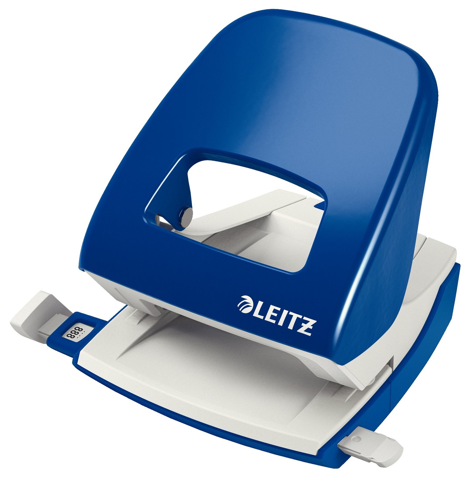 Perforatrice Leitz 30 feuilles bleue à mécanisme breveté en métal