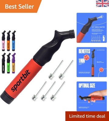 Kompakte & robuste Sport Ballpumpe - Aufblasbar mit 5 Nadeln und Push-Pull Aktion
