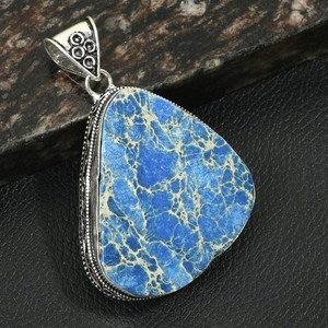 Sea Sediment Jasper Gemstone Antique Design Pendant Jewelry Gift 2.72" AP-49243