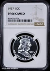 1957 50C Proof Franklin Silver Half Dollar NGC PR 66 Cameo