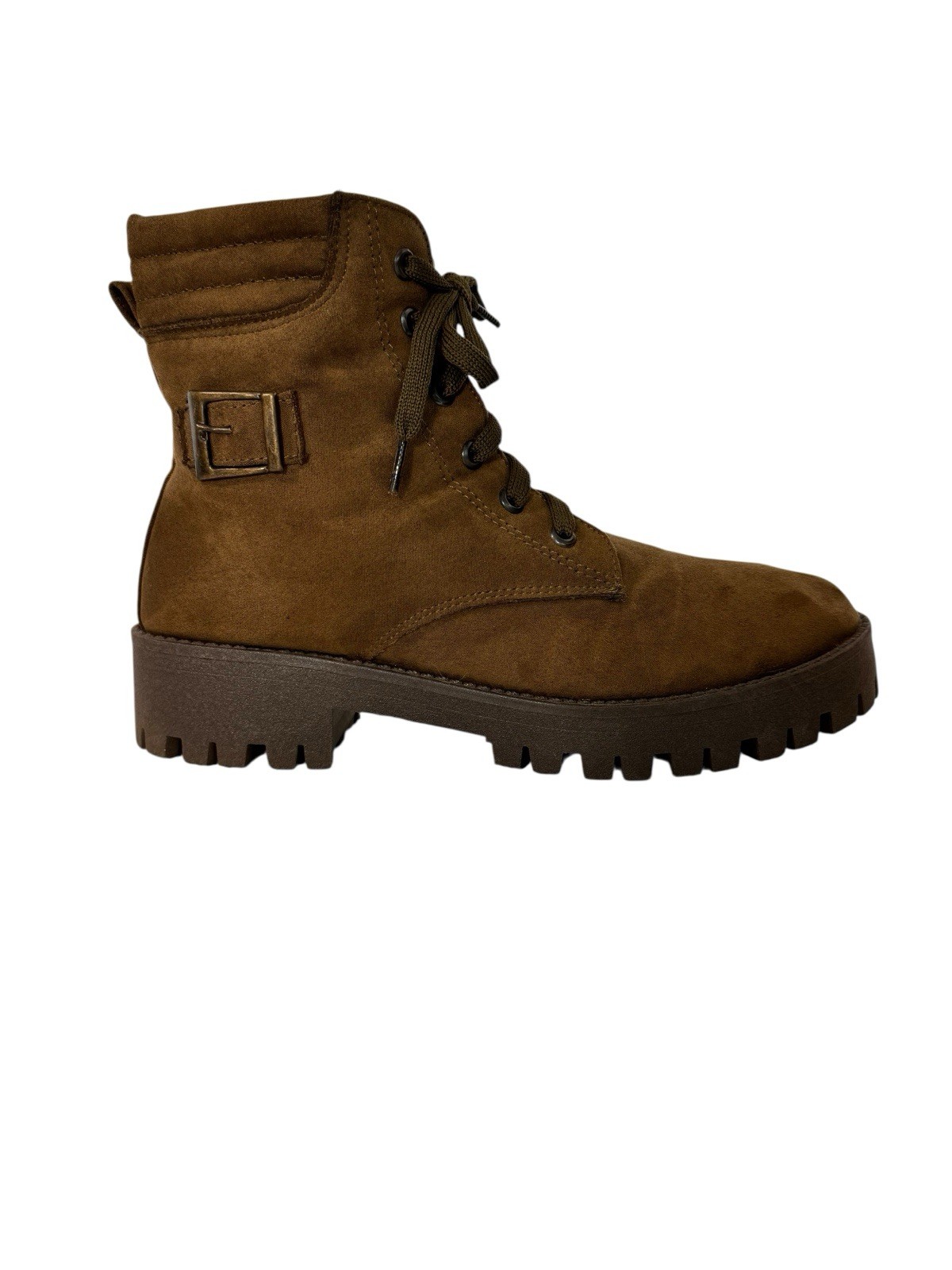 Calzado Yaki Boots Women’s 11 Suede Brown Lace-Up Ankle Western Boho Handcraft