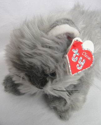 TY BEANIE BUDDY CLASSIC - SMOKEY - GRAUE KATZE - NEUWERTIG - NICHT MEHR PRODUZIERT MIT ETIKETT