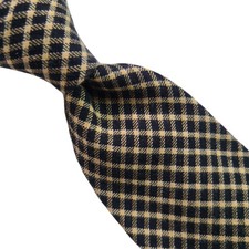 A2) POLO RALPH LAUREN CHECK PATTERN 100% COTTON NECKTIE MADE IN USA PONY LOGO