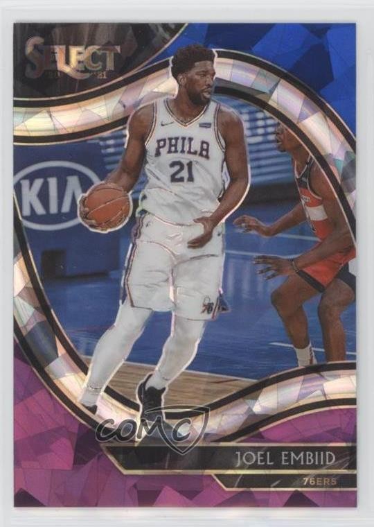 2020 Select Courtside Blue White Purple Cracked Ice Prizm Joel Embiid #216 0c3e