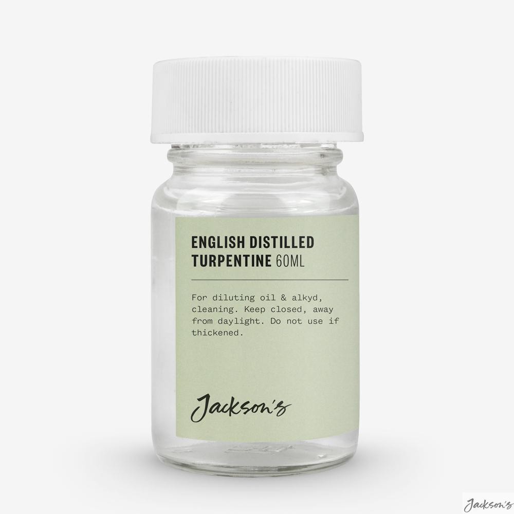 Jackson's English Distilled Turpentine Pure Gum Spirits 60ml Oil Paint Thinner