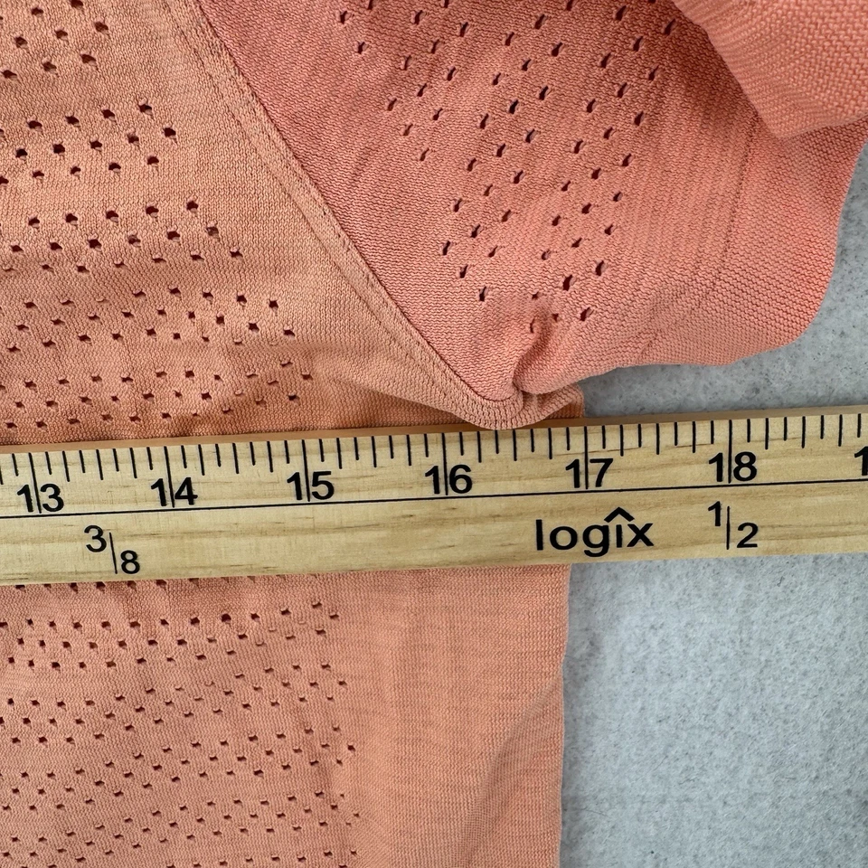 Lululemon Breeze By Shirt Women 6 Orange Top Short Sleeve Perforated Active Yoga - Image 4 of 4