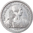 [#879598] Coin, FRENCH INDO-CHINA, 10 Cents, 1945, Paris, ESSAI, MS, Aluminum, K
