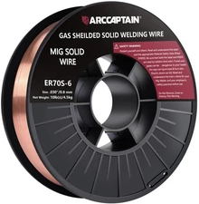 ARCCAPTAIN MIG Welding Wire 0.030 10lb ER70S-6 Carbon Steel Gas Solid Fluxed