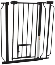 Carlson Extra Tall Walk Through Pet Gate with Small Pet Door, for Openings 29...