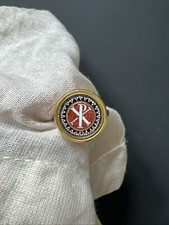 24 Carat Gold Ring Chi Rho Religious Christian Clergy Jewelry