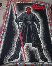 Northwest Company Star Wars Darth Maul Tapestry Knit 1990s Blanket