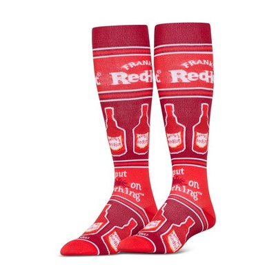 Odd Sox Frh-Fire Red Funny Novelty Socks Adult Large