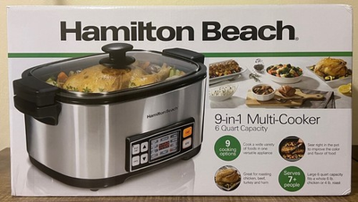#ad Hamilton Beach 33065 S S 9 in 1 Multi Cooker 6 Quart Capacity NEW amp; SEALED $94.98
