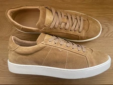 SANTONI low top men's beige suede sneakers / shoes / made in Italy / 44EU / 11US