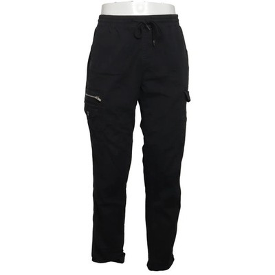 Cargohose, Größe: 34, Schwarz, Baumwolle/Elasthan, Einfarbig, Herren #nEH