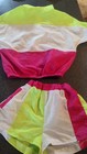 shorts and jacket matching outfit kids size S bright colors ! used! — photo 2