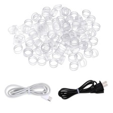 200 Pieces 0.5 Inch Small Elastic Silicone Rubber Bands Clear Strong Rubberba...