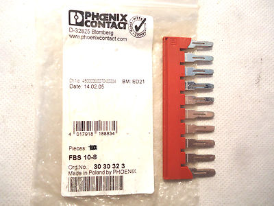 NEW PHOENIX CONTACT FBS-10-8 10 POSITION BRIDGE