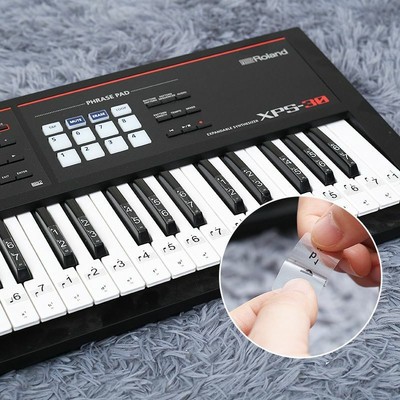 Piano Keyboard PVC Sticker Stave Electronic Transparent Name Note Accessories
