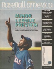 Neftali Feliz Vintage Autographed Signed Baseball America Magazine AMCo COA 8140