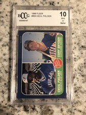1986 FLEER BGS BCCG 10 CECIL FIELDER BECKETT GRADED MINT #653 ROOKIE