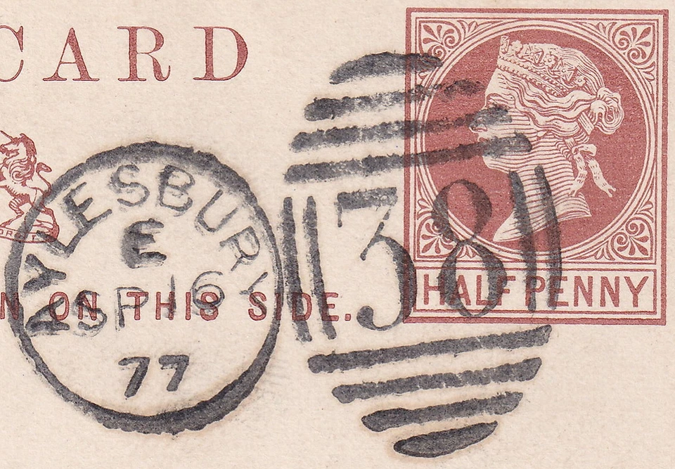 GB DUPLEX & NUMERALS "AYLESBURY / 38" (Buckinghamshire) superb Duplex-Cancellati - Image 2 of 3