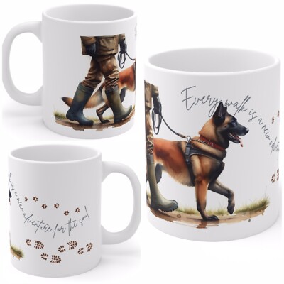 11 Unzen Keramik Belgischer Malinois Becher, Hundetasse, Geburtstagsgeschenk, Kaffeetasse, Teetasse