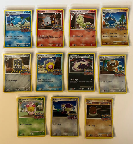 Pokemon Rumble Card Set Lucario Heatran Ninetales Gyarados Starmie  Bastiodon TCG | eBay