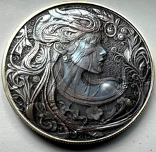 Stunning Bronze Woman  American Silver Eagle 1oz .999 Limited Silver Dollar Coin