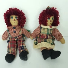 Victoria's Country Cloth Primitive Raggedy Anne Andy Doll Victoria's Garden 10"