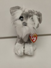 NEW TY Beanie Boos 6  WHISKERS the Schnauzer Glitter Eyes Stuffed Animal Plush