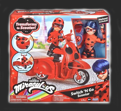 Miraculous Ladybug mit Scooter, Roller und Puppe NEU/OVP