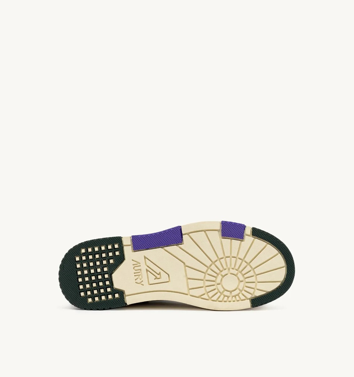 Women's Autry CLC Low White Leather Sneakers With Purple