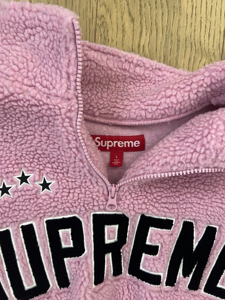 Supreme Arc Half Zip Fleece Pullover Pink Size Large | eBay Supreme Arc Half Zip Fleece Pullover Pink Size Large | eBay