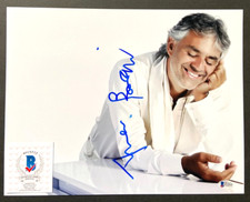 ANDREA BOCELLI SIGNED 11x14 PHOTO SINGER ITALIAN TENOR OPERA PRAYER BAS