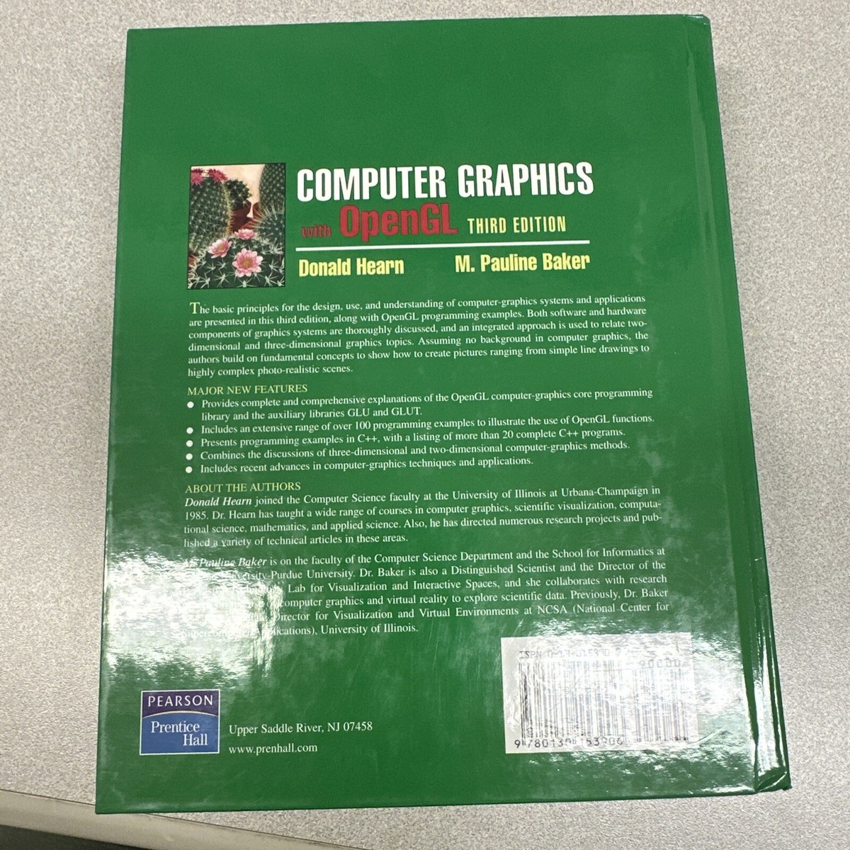Computer Graphics with OpenGL by M. Pauline Baker and Donald Hearn