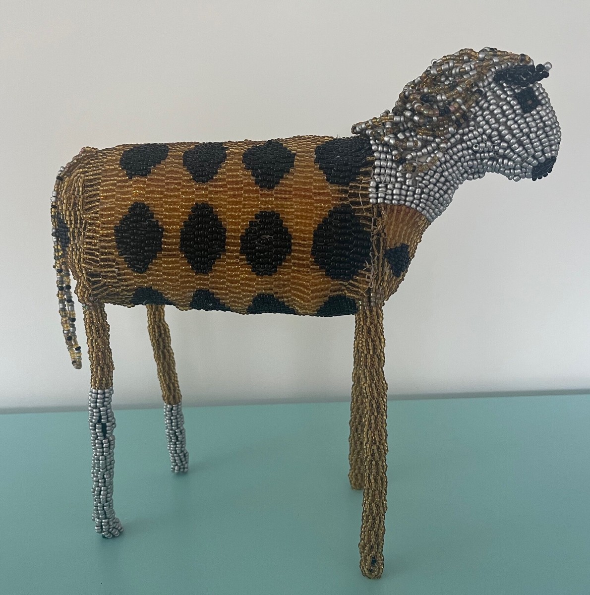 MONKEYBIZ -Hand Beaded ZEBRA -Collectable -Unique one off -Home