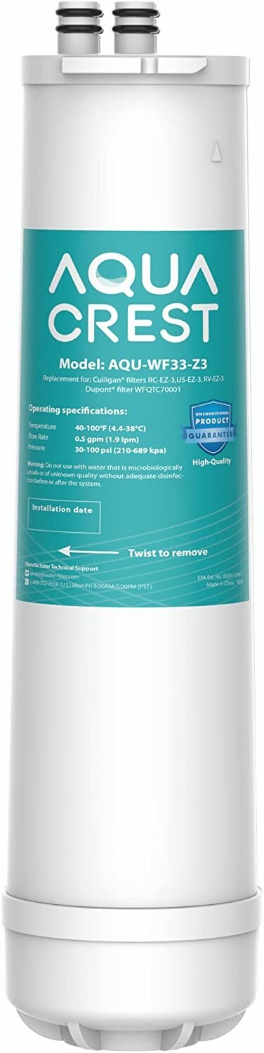 AQUA CREST RC 3 EZ-Change Premium Under Sink Water Filter, F