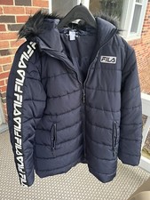 New Fila Training Coat Jacket With Faux Fur Lined Good Size Medium With Tags
