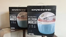Ovente Electric Ice Cream Maker 1-Liter Bowl 15 Watt  #ICM110BL New in Box