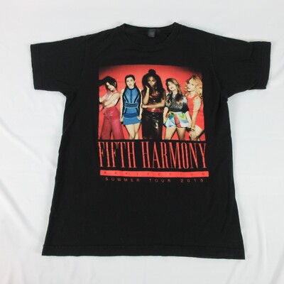 Fifth Harmony Shirt Small Black 2015 Tultex Reflection Summer Tour Camila Lauren