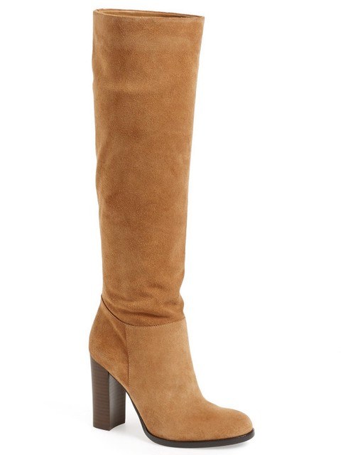 caramel suede boots