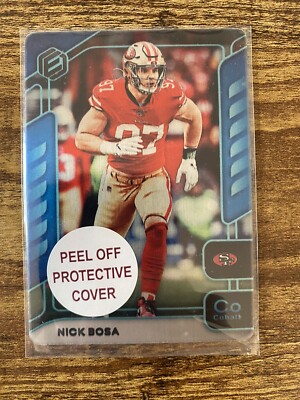 2020 Elements Nick Bosa - 2nd year - /27 SP 49ers CO Cobalt Metal card