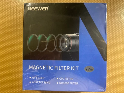 Genuine Neewer 77mm Magnetic Lens Filter Kit (MCUV+CPL+ND1000+ADAPTER RING) New