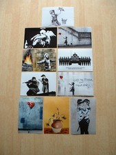 BANKSY ART PRINTS 10 POSTCARD SIZE PHOTO PRINTS REPRODUCTION FROM ORIGINALS,,,,.
