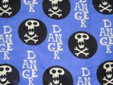 Danger Pirate Flannel fabric Springs Creative CP58058, 1 Yard x 44" Purple black